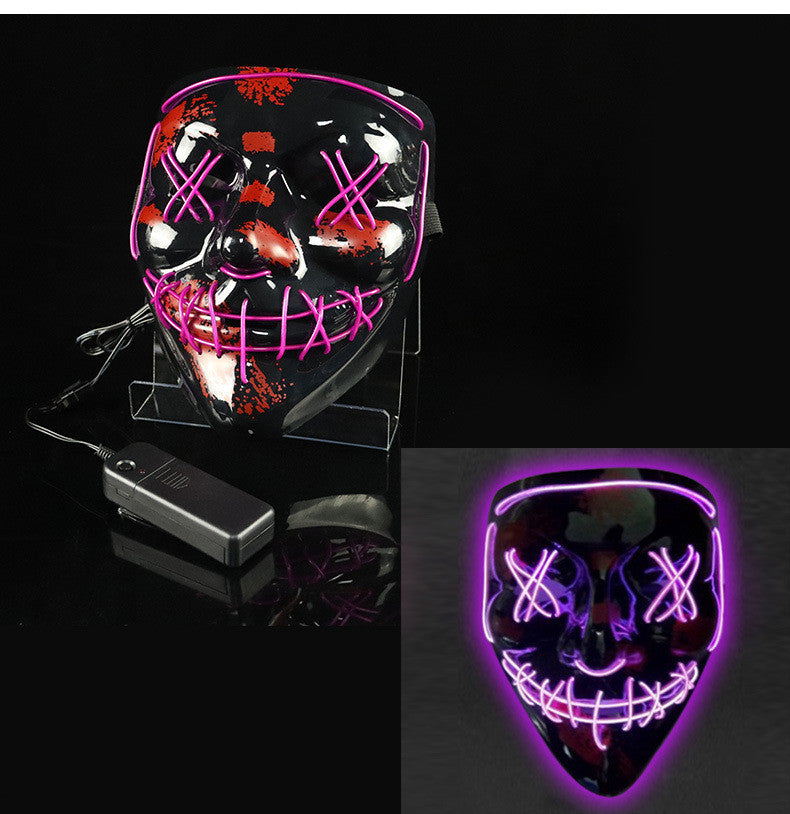 Glowing Mask LED Mask Halloween purge Funny Bundy
