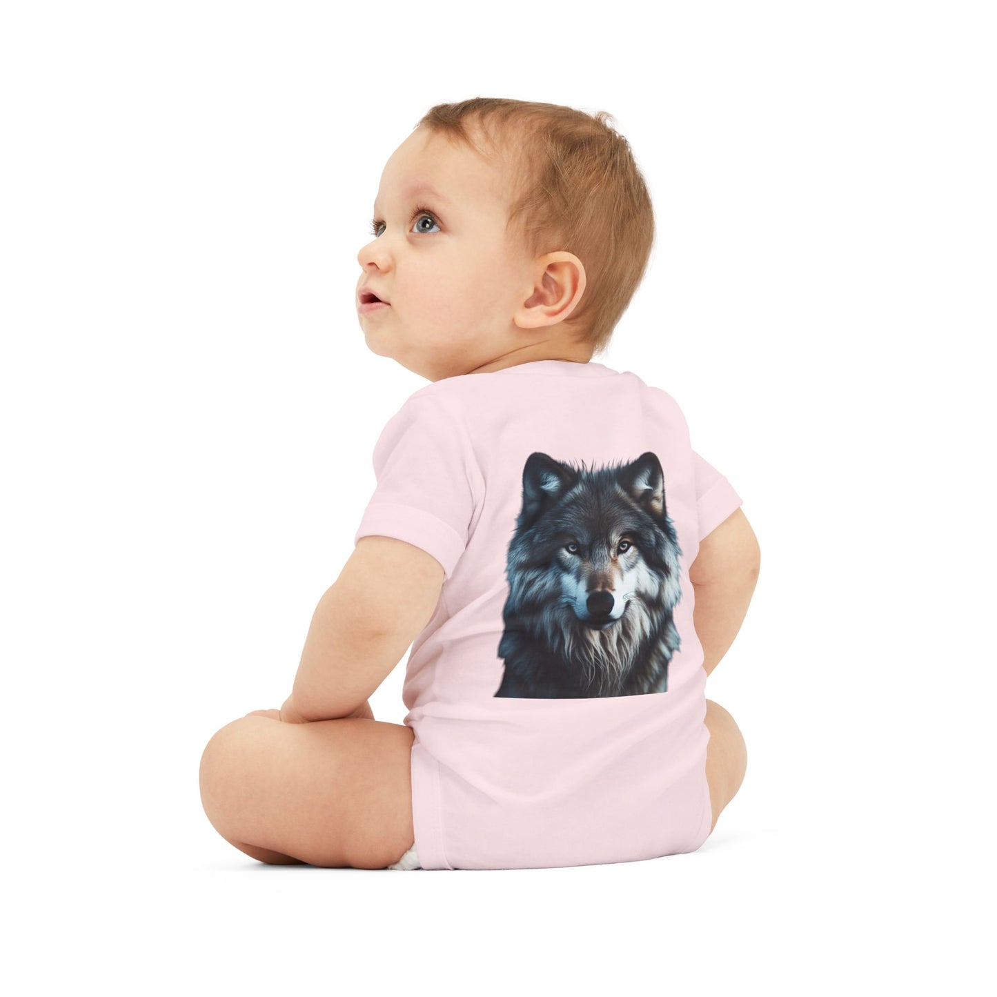 Be Badass Baby One Piece Bodysuit - Cool Corgi & Wolf Design