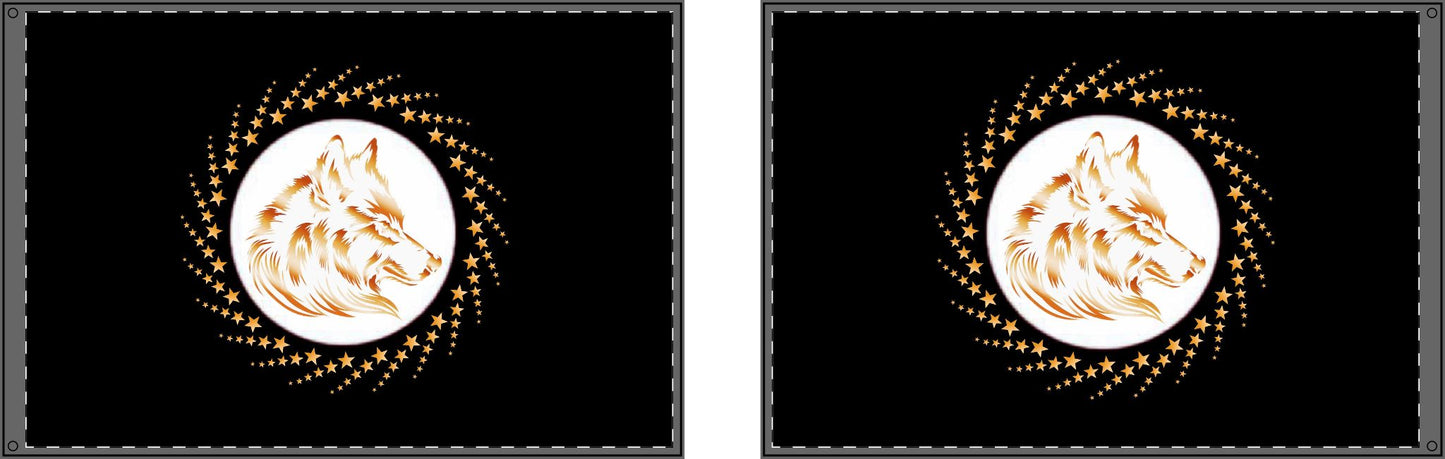 Flag - Double-Sided Wolf Spirit Flag for Freedom and Unity