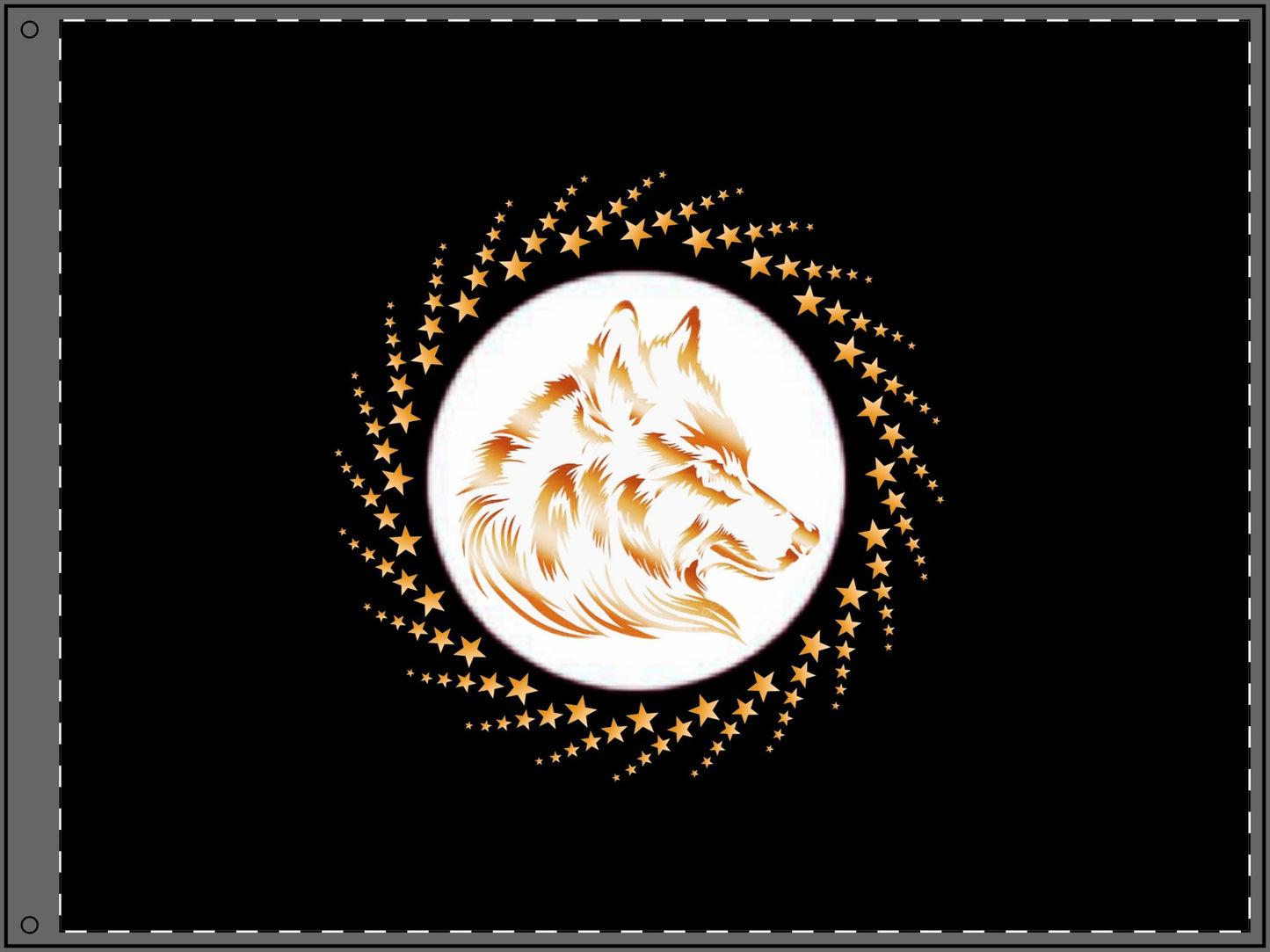 Flag - Double-Sided Wolf Spirit Flag for Freedom and Unity