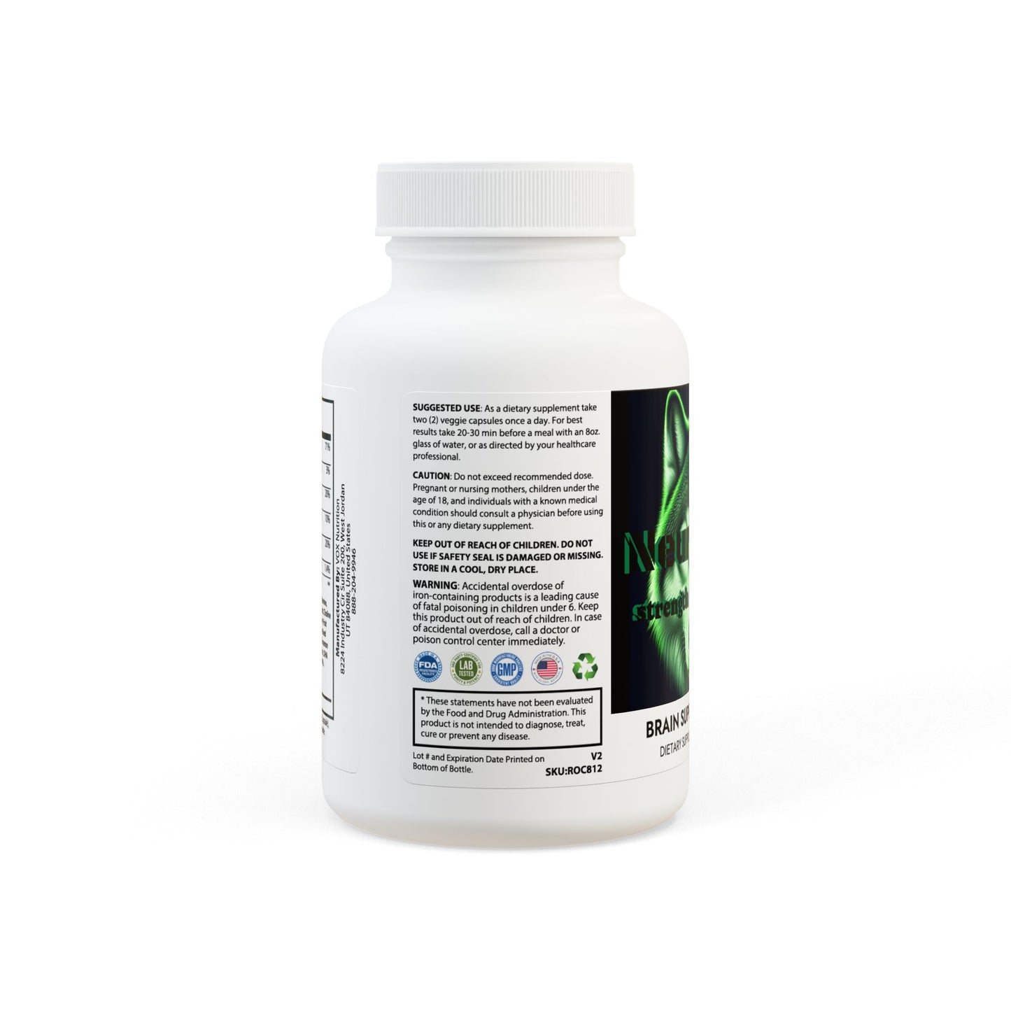 Brain Support Complex Supplement (60 Capsules). Neurowolf. strength meets clarity