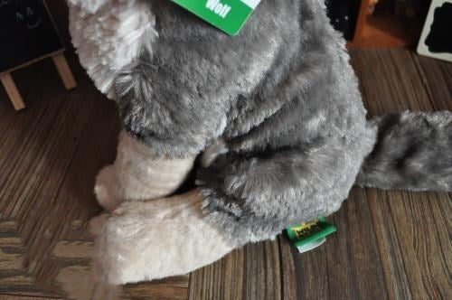Grey wolf simulation animal plush toy