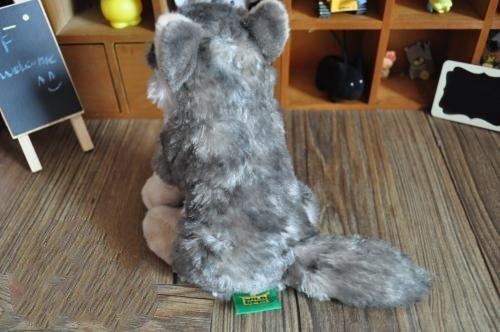 Grey wolf simulation animal plush toy