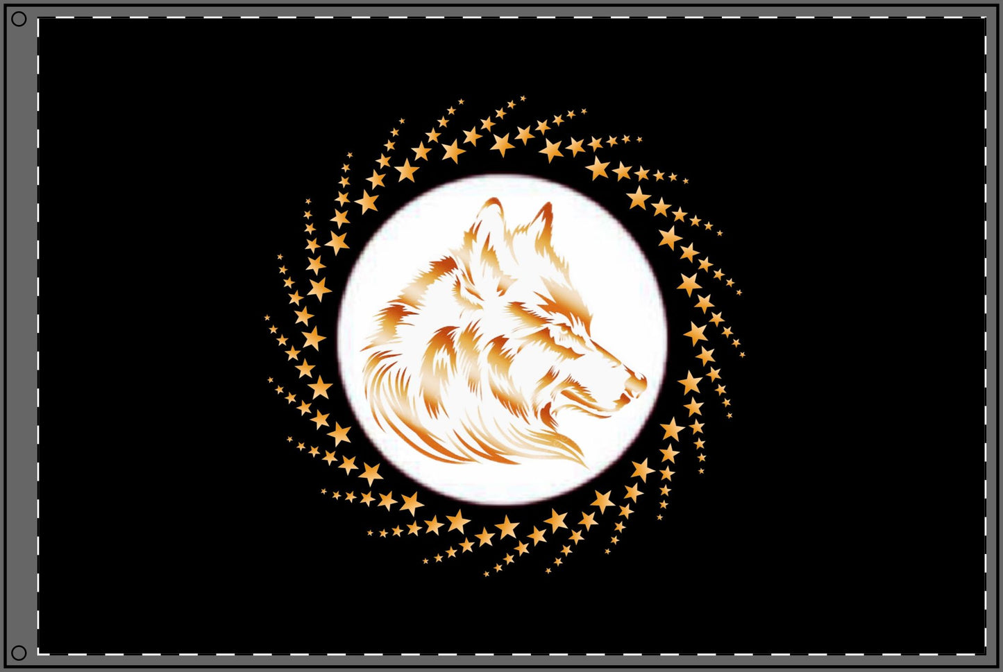 Flag - Double-Sided Wolf Spirit Flag for Freedom and Unity