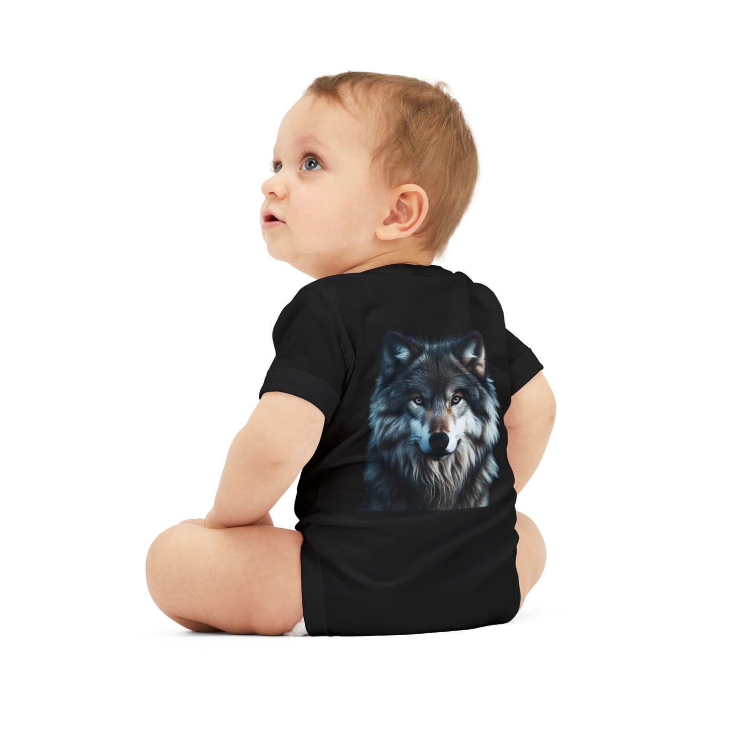 Be Badass Baby One Piece Bodysuit - Cool Corgi & Wolf Design