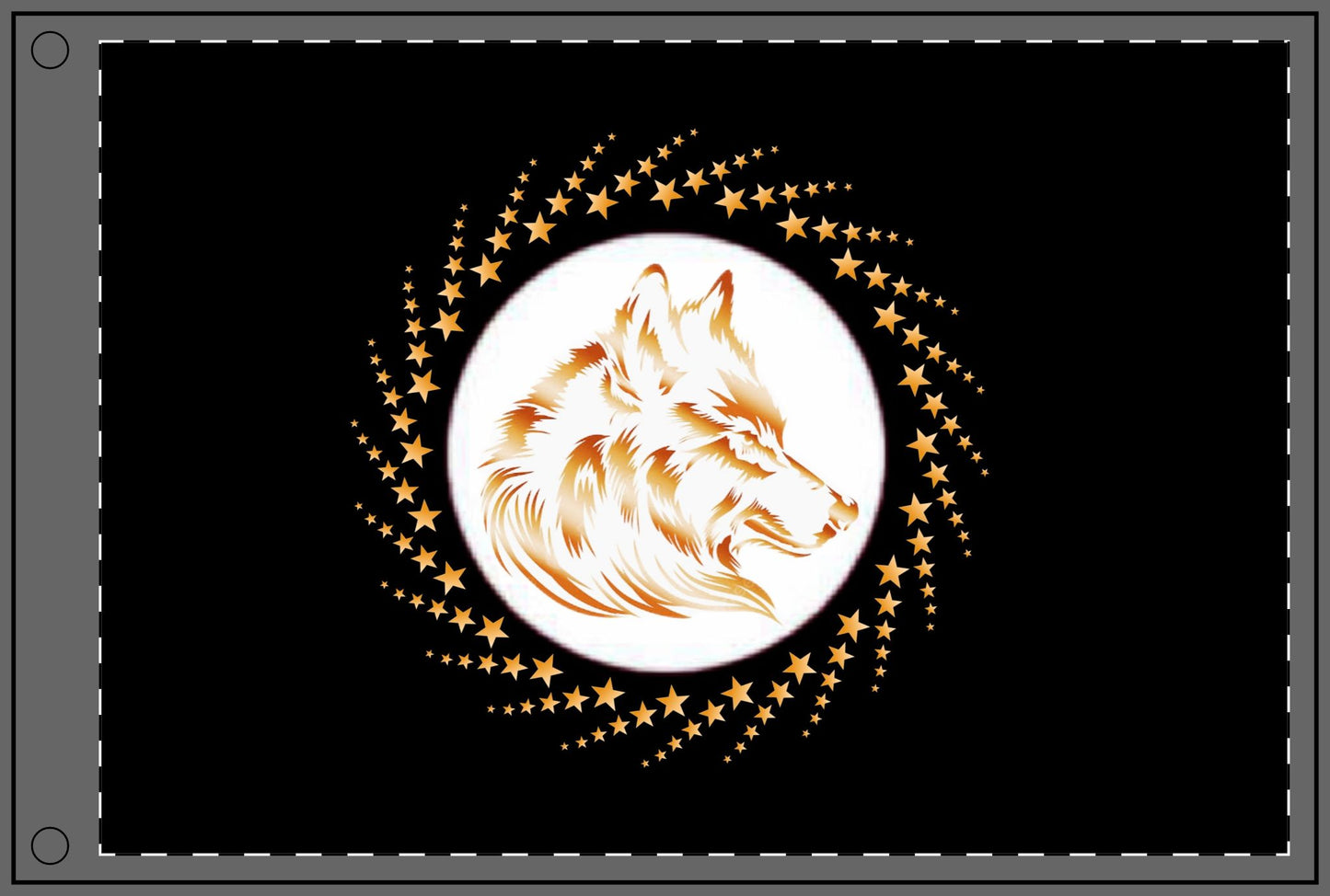 Flag - Double-Sided Wolf Spirit Flag for Freedom and Unity