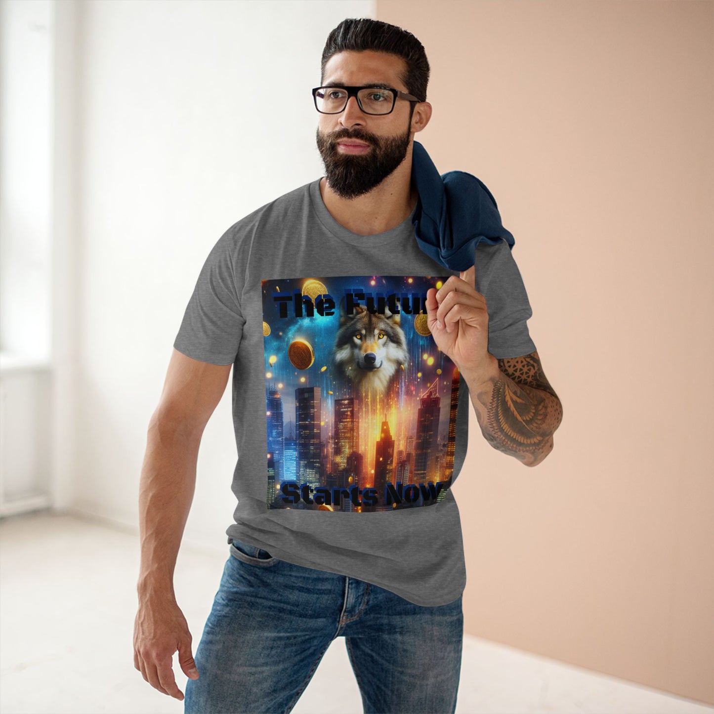 Futuristic Wolf Graphic Tee - The Future Starts Now