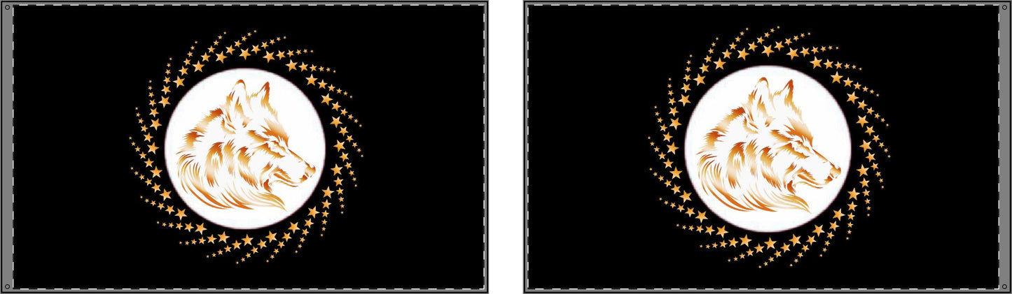 Flag - Double-Sided Wolf Spirit Flag for Freedom and Unity