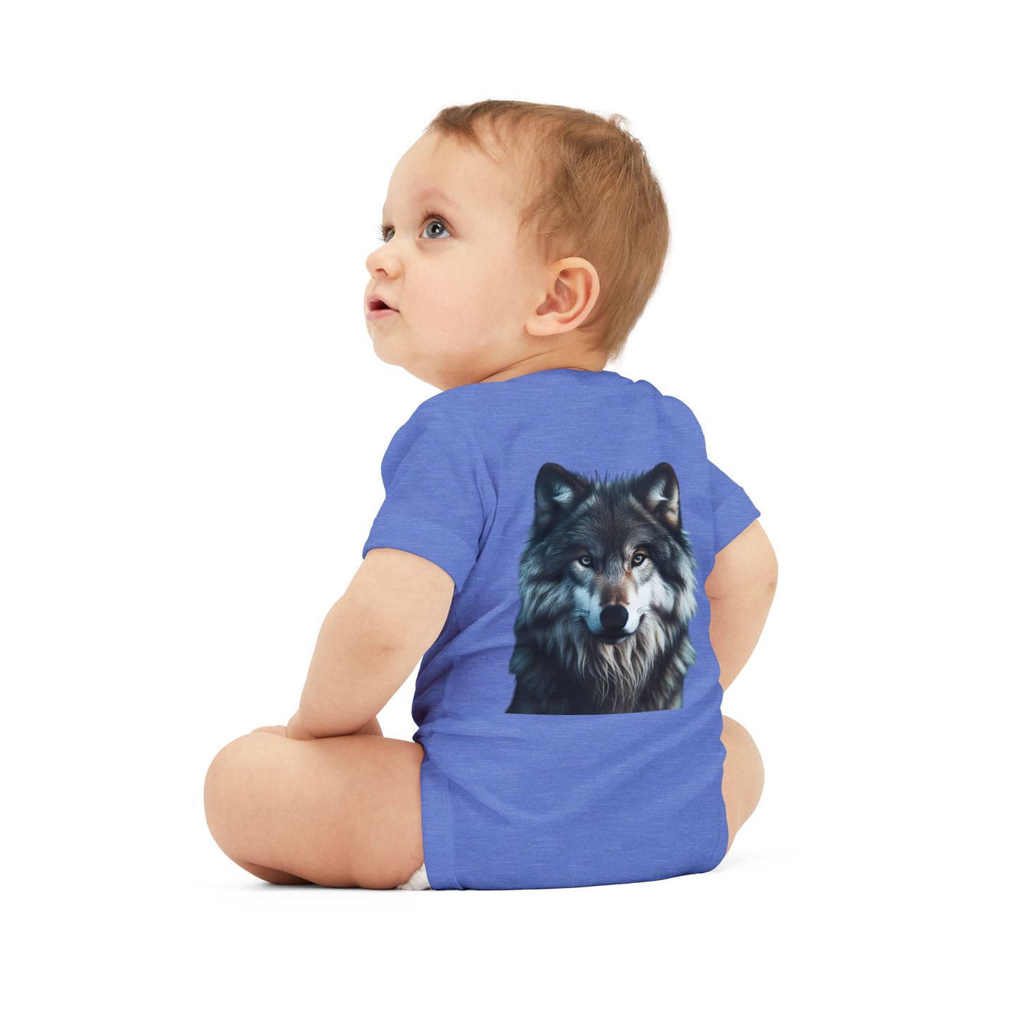 Be Badass Baby One Piece Bodysuit - Cool Corgi & Wolf Design