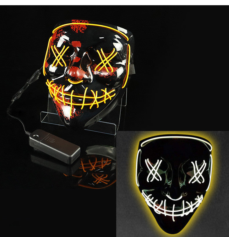 Glowing Mask LED Mask Halloween purge Funny Bundy
