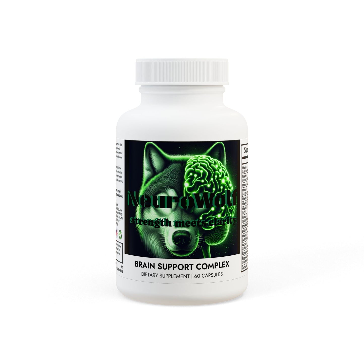 Brain Support Complex Supplement (60 Capsules). Neurowolf. strength meets clarity