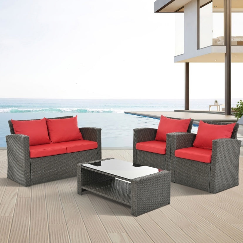 Patio Furniture Sets black and grey