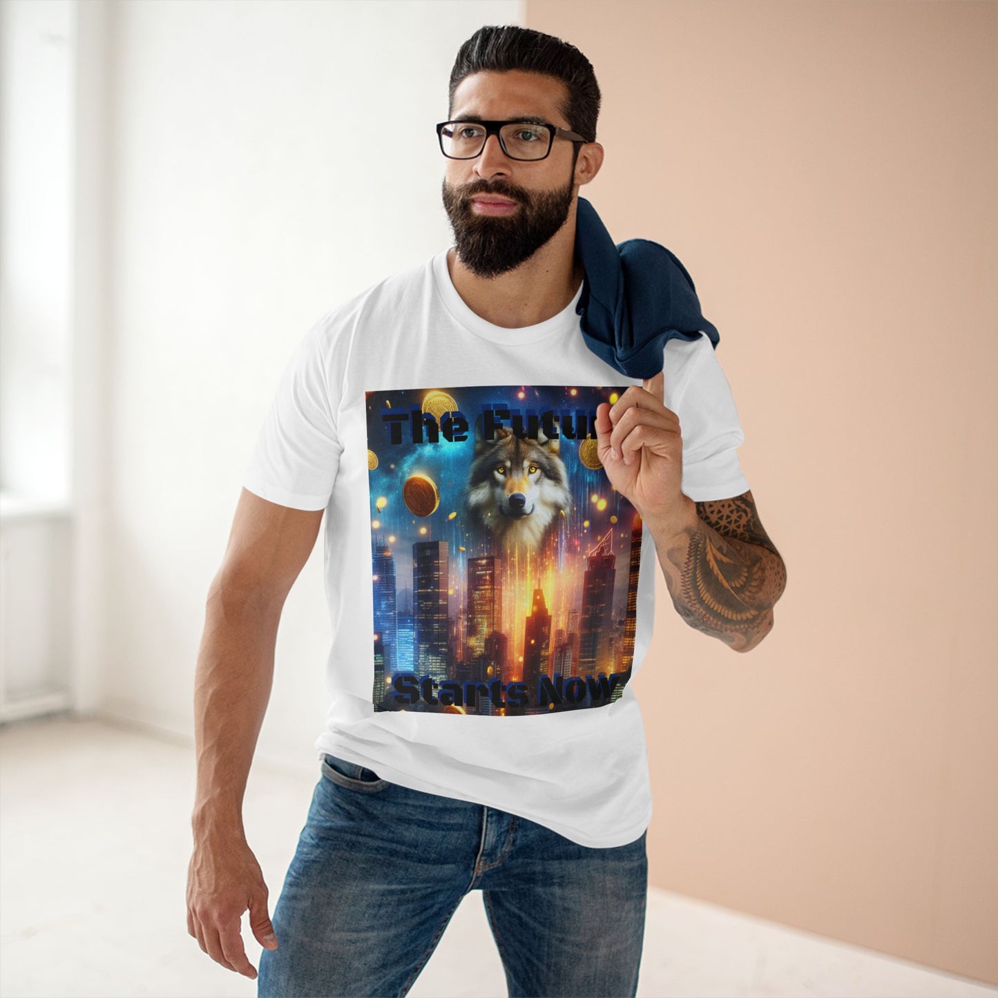 Futuristic Wolf Graphic Tee - The Future Starts Now