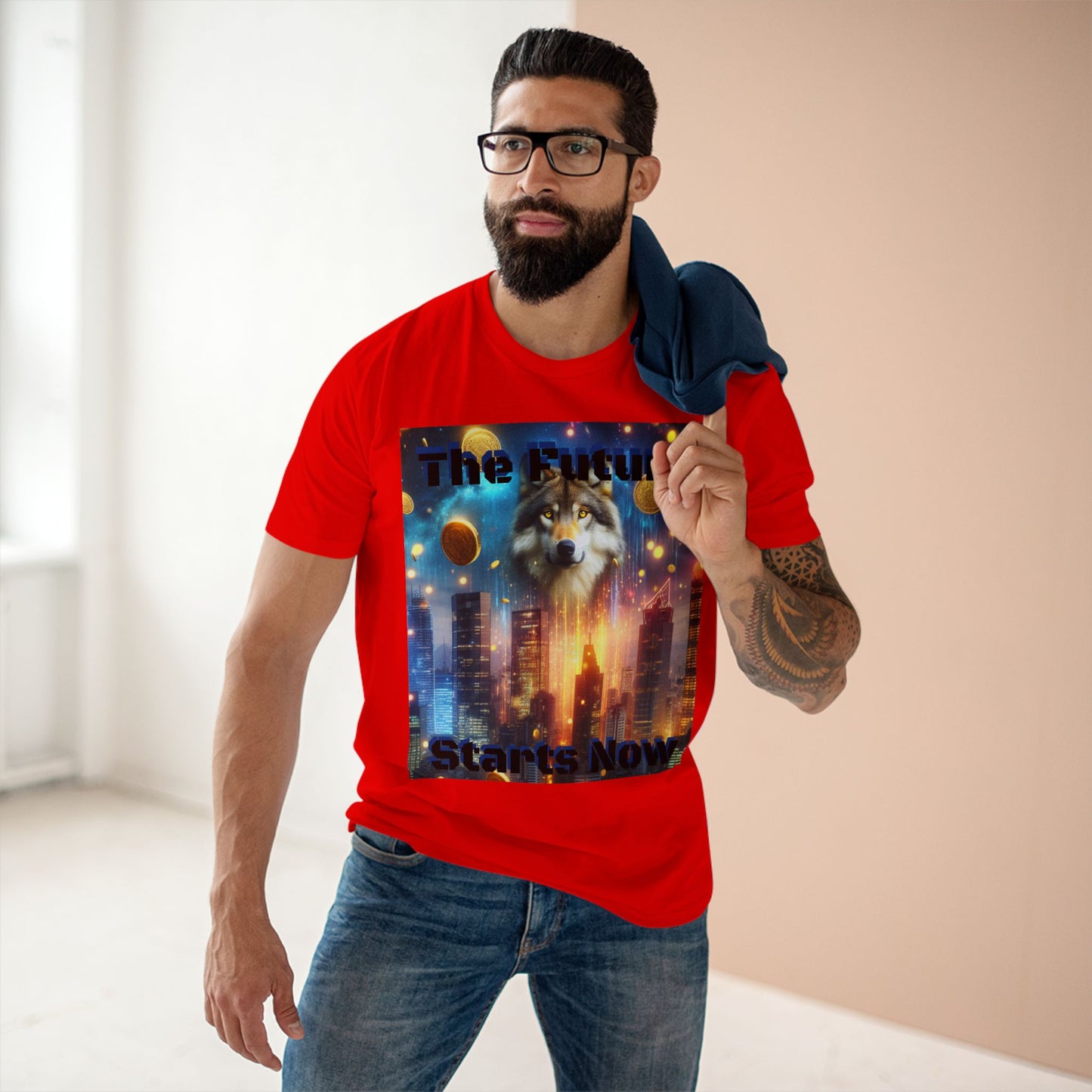 Futuristic Wolf Graphic Tee - The Future Starts Now