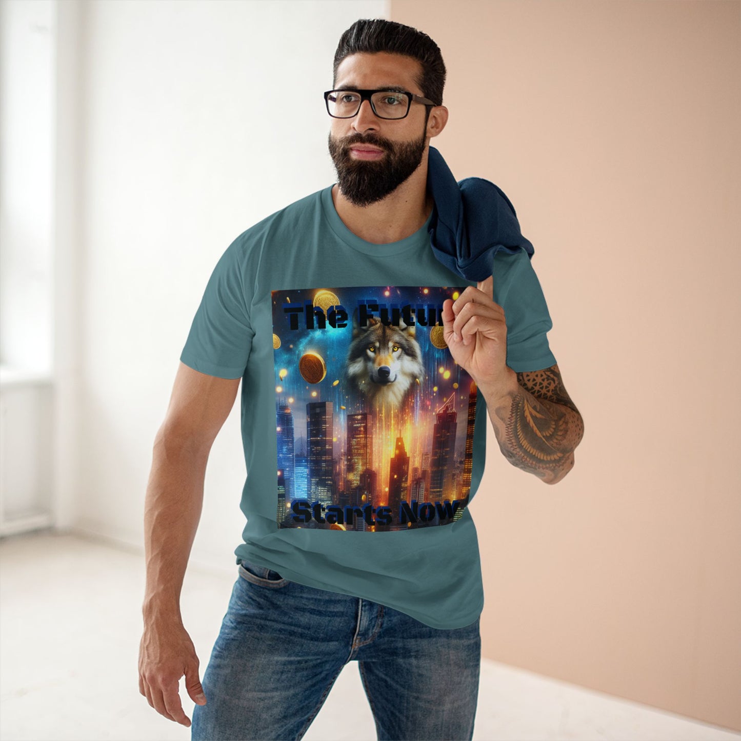 Futuristic Wolf Graphic Tee - The Future Starts Now