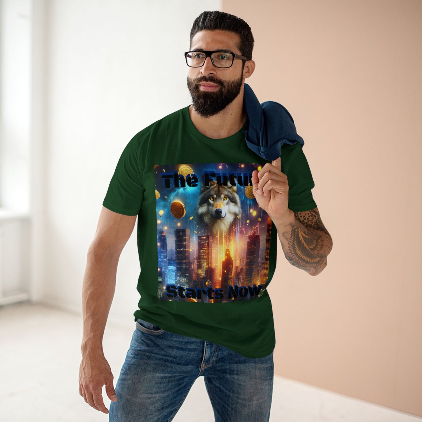 Futuristic Wolf Graphic Tee - The Future Starts Now