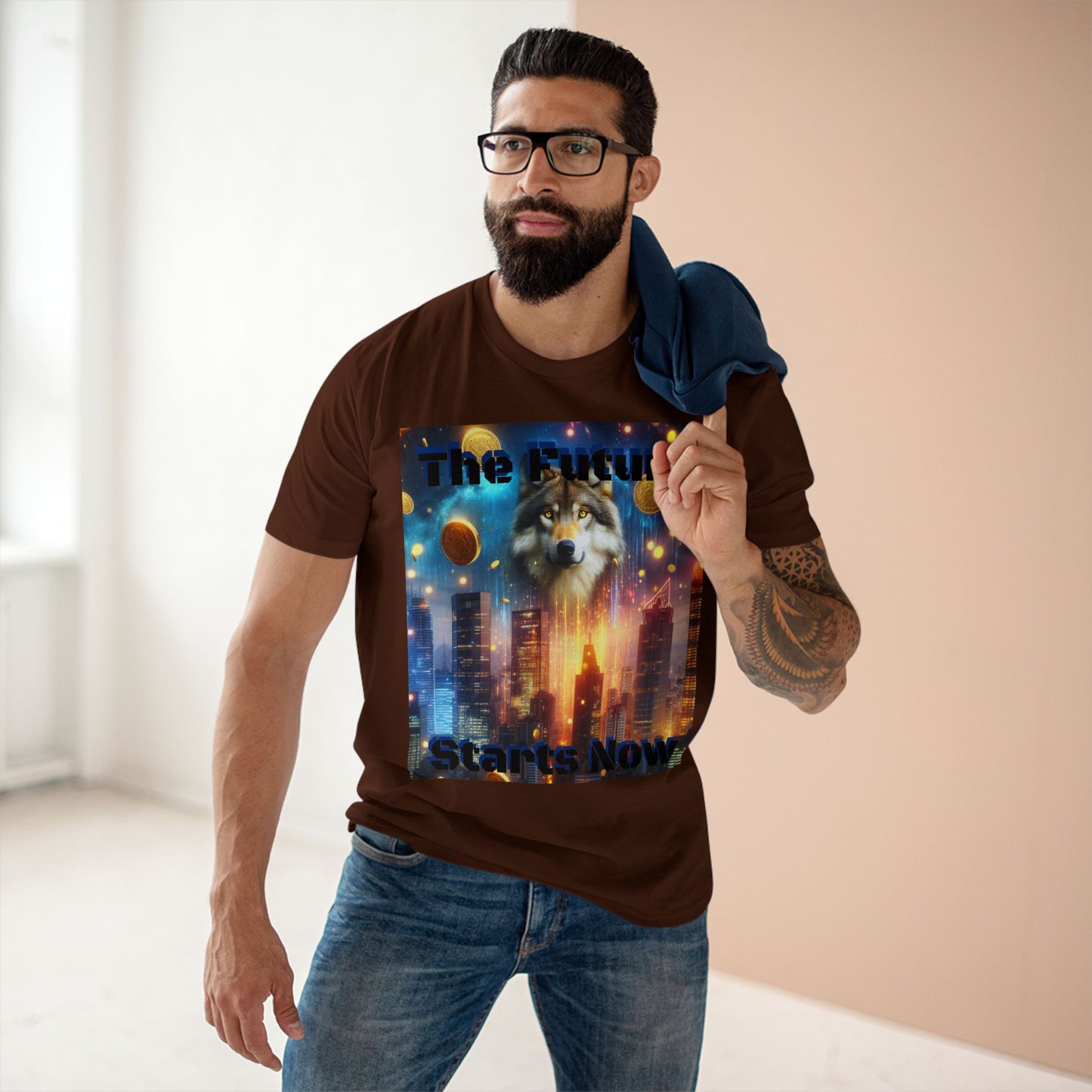 Futuristic Wolf Graphic Tee - The Future Starts Now