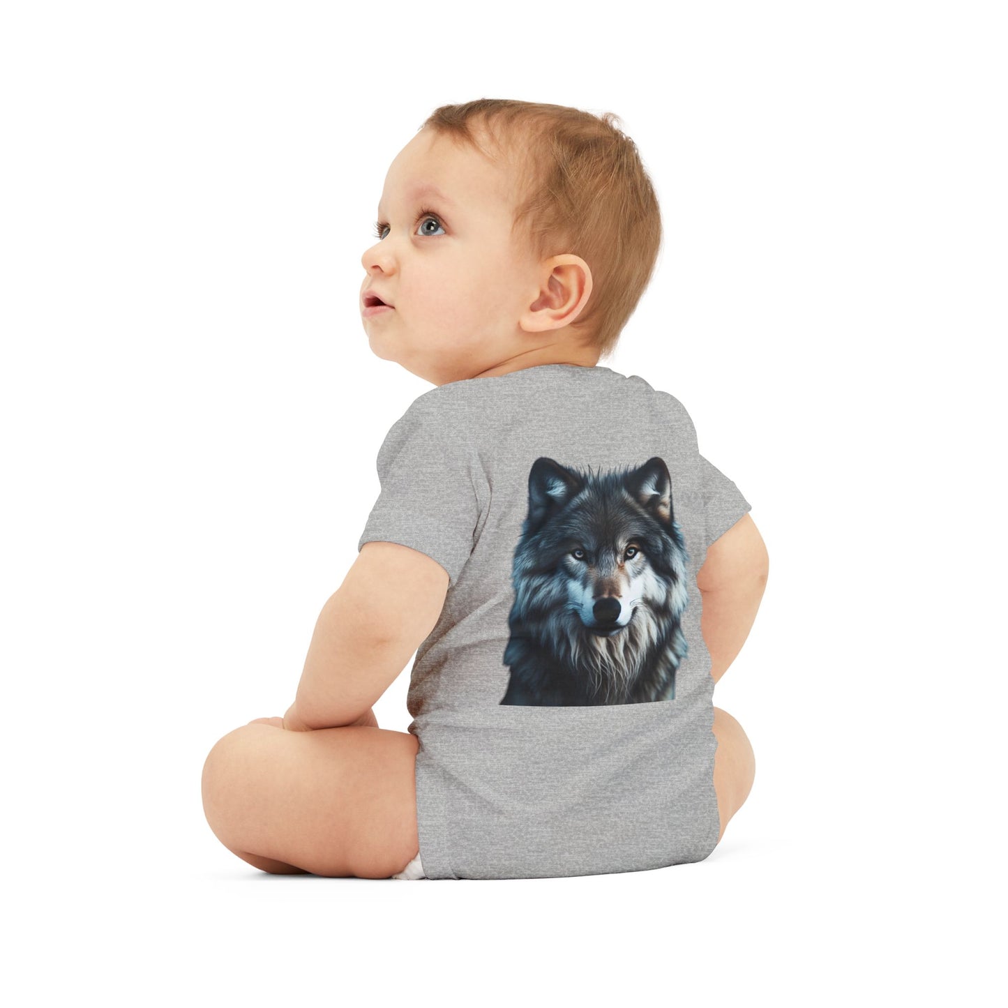 Be Badass Baby One Piece Bodysuit - Cool Corgi & Wolf Design