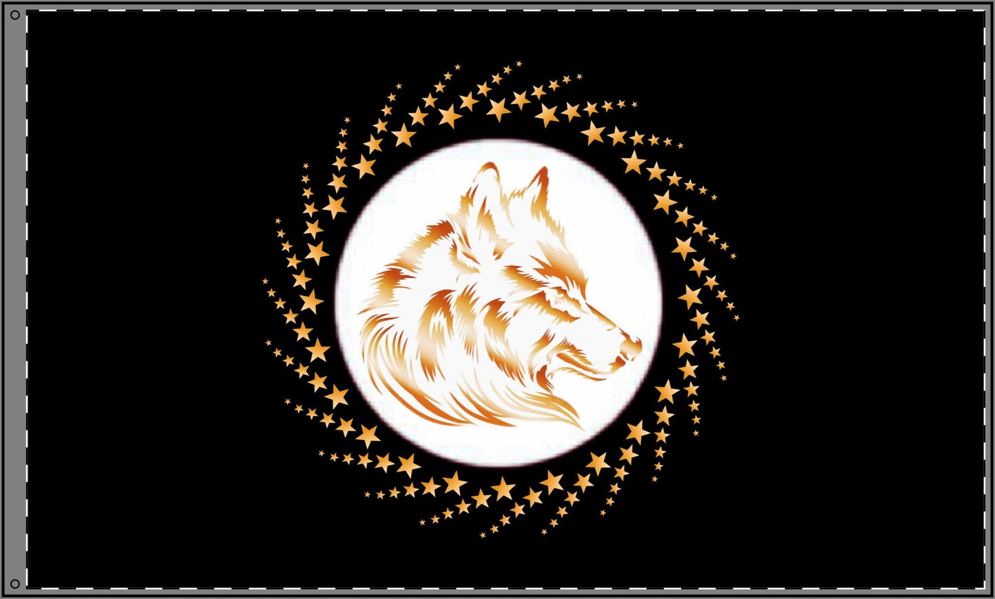 Flag - Double-Sided Wolf Spirit Flag for Freedom and Unity