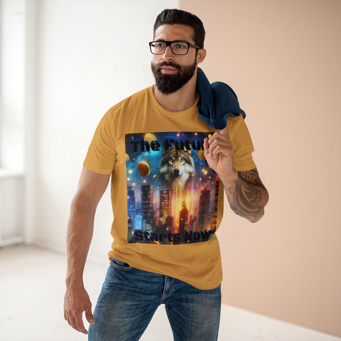 Futuristic Wolf Graphic Tee - The Future Starts Now
