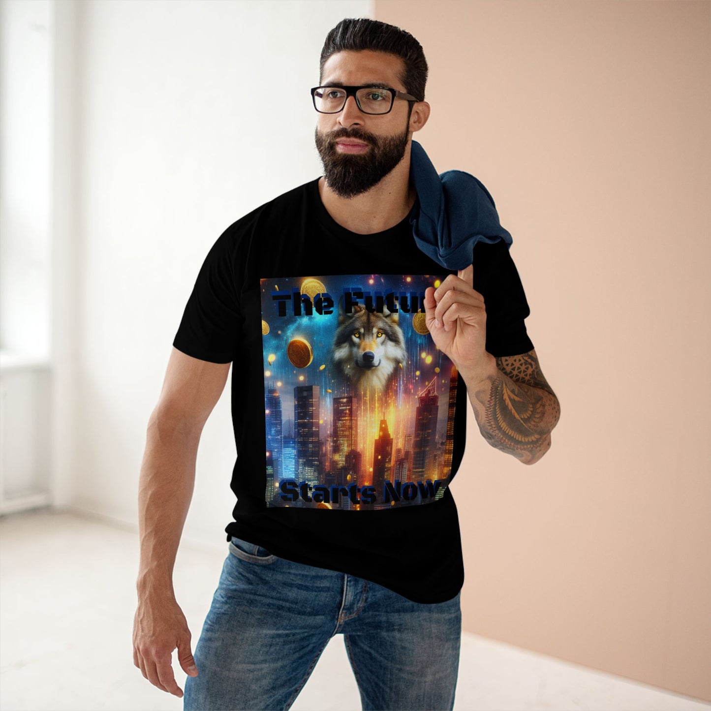 Futuristic Wolf Graphic Tee - The Future Starts Now