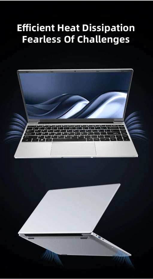 NEW 14.1'' Slim Office Laptop Windows 11 Intel N4000 180° 12GB RAM 512GB 1TB SSD 1920*1080 Office Study Computer PC