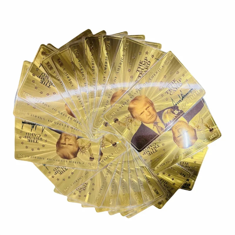 1-100pcs/lot Nice Trump 5 Million Gold Card in 24K Gold Plated For Collection