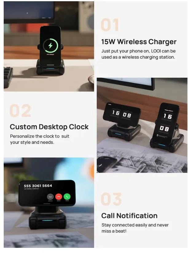 LOOI Robot Smart Toy Turn Smartphone Into a Desktop Robot Magnetic Mobile AI Gesture Facial Recognition GPT Voice Dialogue Toys