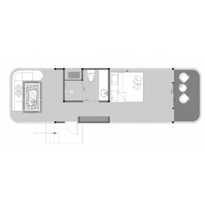 Prefabricated space capsule container house luxury prefab hotel house Tiny Vessel Cat Space Capsule House for sale