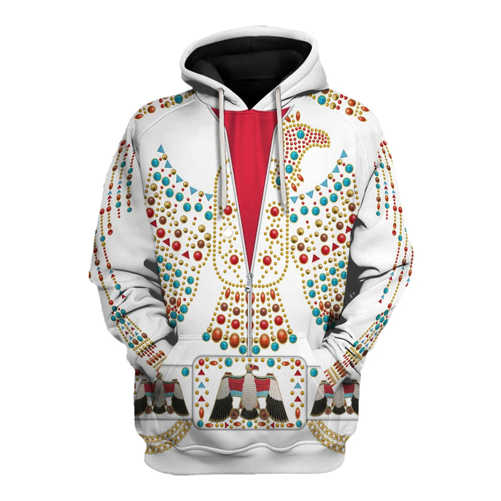 2024 New Arrivals Hot Sale Spring Fall Men's Sweatshirts Elvis Eagle Sweatshirts Clothing Tops