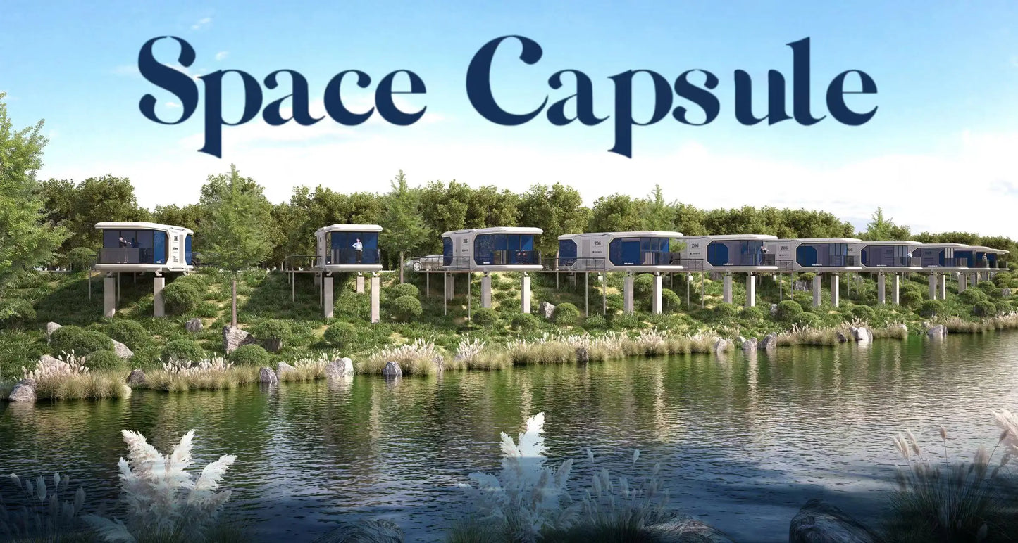 Prefabricated space capsule container house luxury prefab hotel house Tiny Vessel Cat Space Capsule House for sale