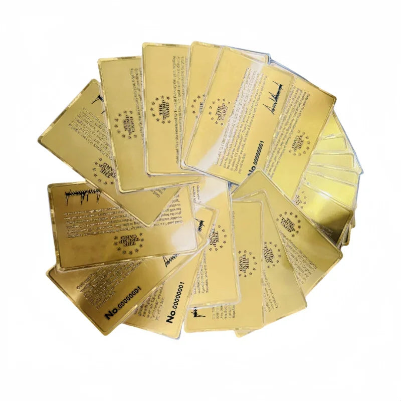 1-100pcs/lot Nice Trump 5 Million Gold Card in 24K Gold Plated For Collection