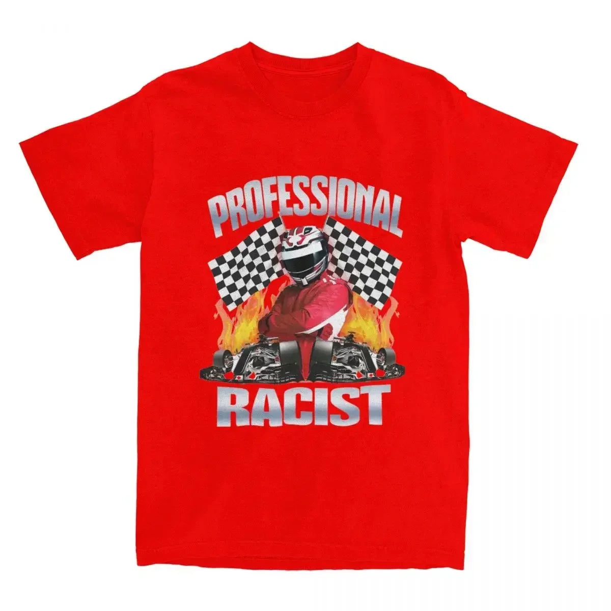 2025 New Meme Racing Racist Printed Graphic T-shirt Men's and Women's Short Sleeve T-shirt Men's Clothing Harajuku Streetwear