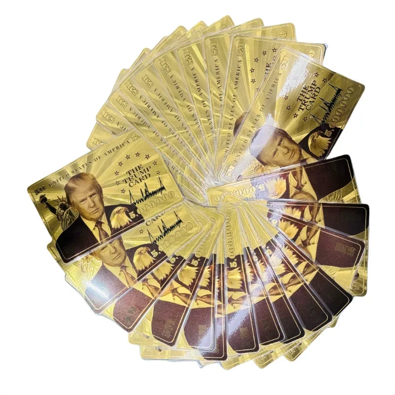 1-100pcs/lot Nice Trump 5 Million Gold Card in 24K Gold Plated For Collection