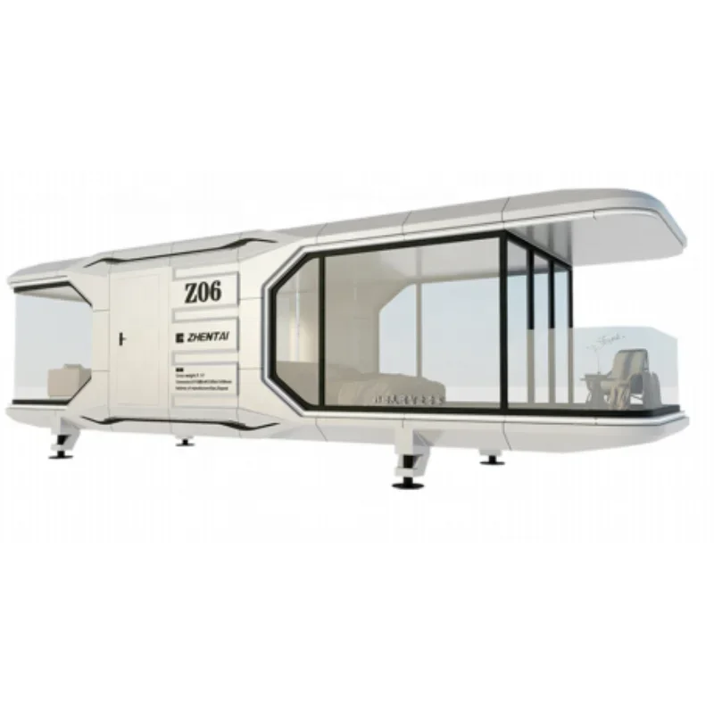Prefabricated space capsule container house luxury prefab hotel house Tiny Vessel Cat Space Capsule House for sale