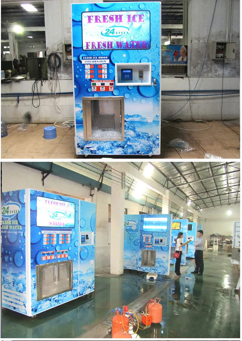 Outdoor Automatic Self Serve Bagged Ice Vending Machine Ice Cube Bags Vending Machine Business for Sale