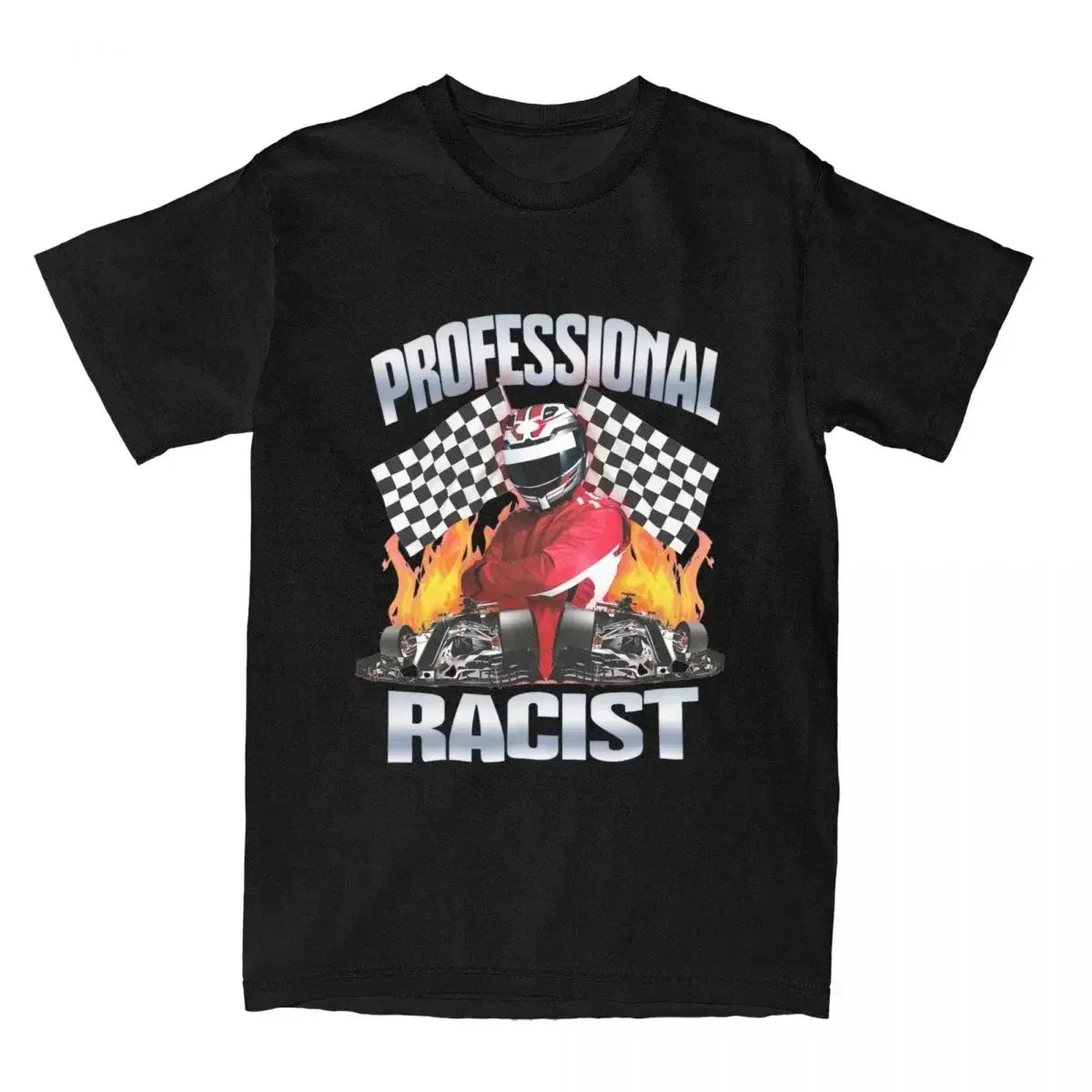 2025 New Meme Racing Racist Printed Graphic T-shirt Men's and Women's Short Sleeve T-shirt Men's Clothing Harajuku Streetwear