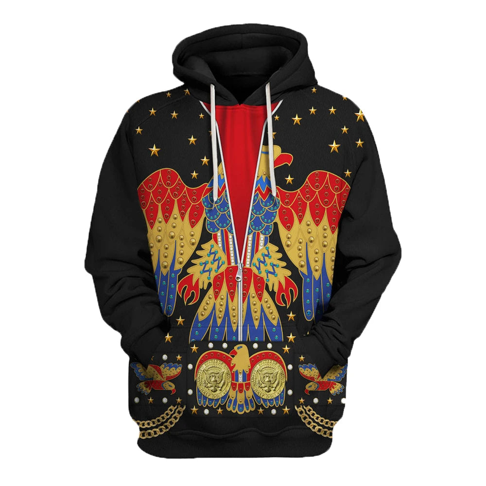 2024 New Arrivals Hot Sale Spring Fall Men's Sweatshirts Elvis Eagle Sweatshirts Clothing Tops