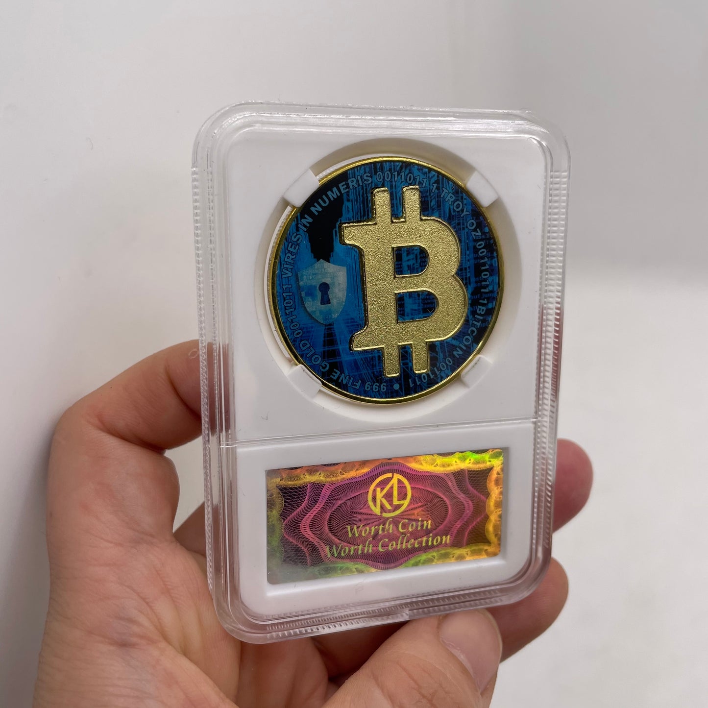 White Anti-counterfeiting Shell Digital Virtual Currency Bitcoin