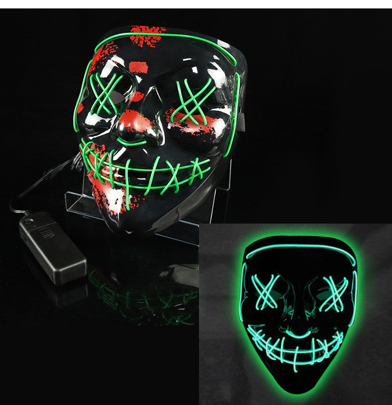 Glowing Mask LED Mask Halloween purge Funny Bundy