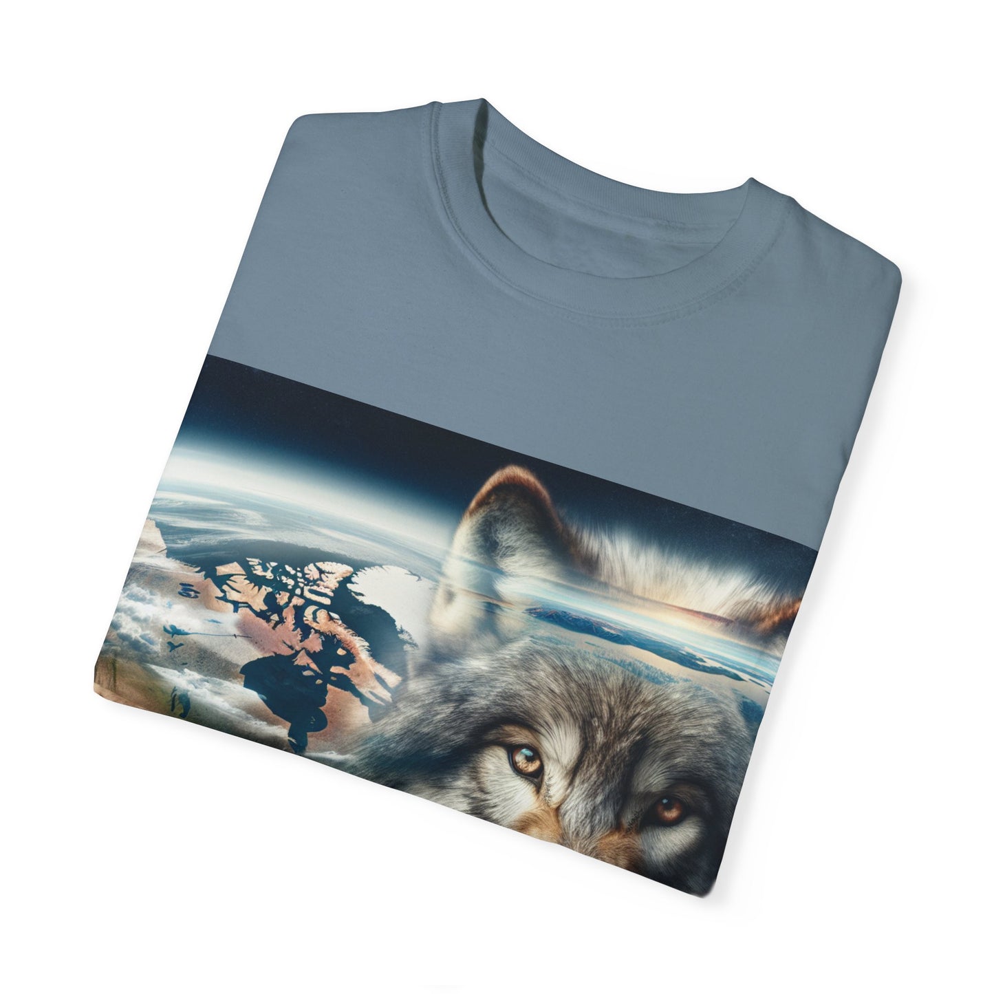 Wolf Graphic Unisex T-Shirt - Earth & North America Design. make NorthAmerica great again