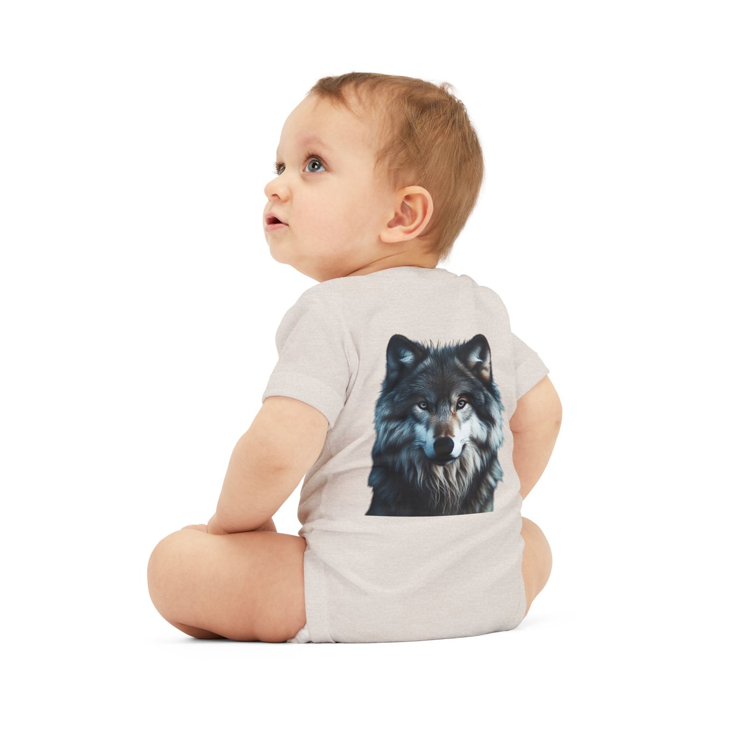 Be Badass Baby One Piece Bodysuit - Cool Corgi & Wolf Design