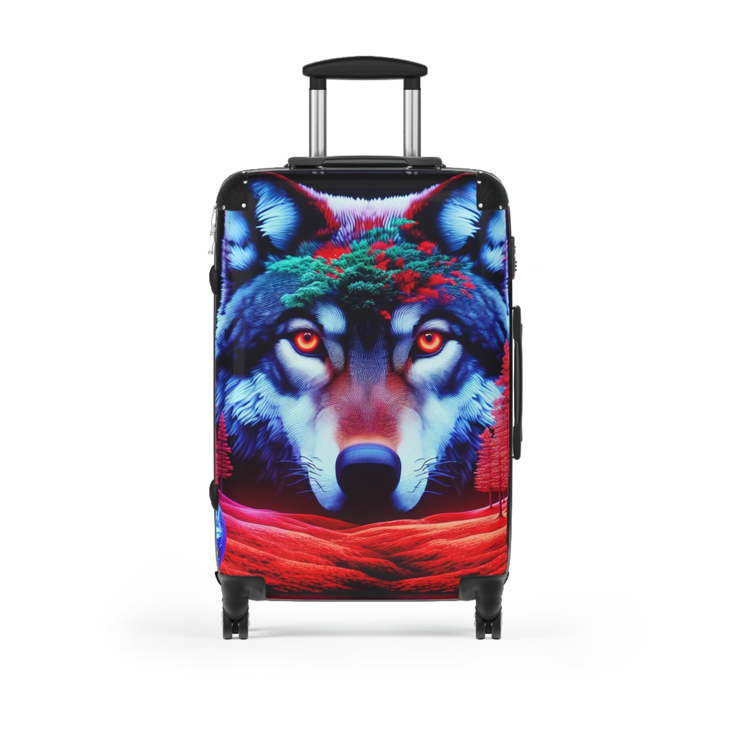 Vivid Wolf Design Suitcase - Stylish Travel Luggage for Adventure Seekers