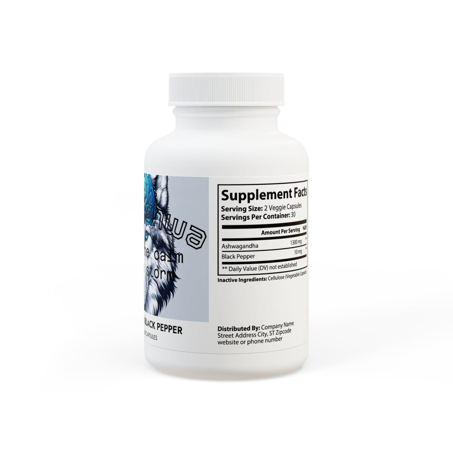 Ashwagandha and Black Pepper Supplement (60 capsules)