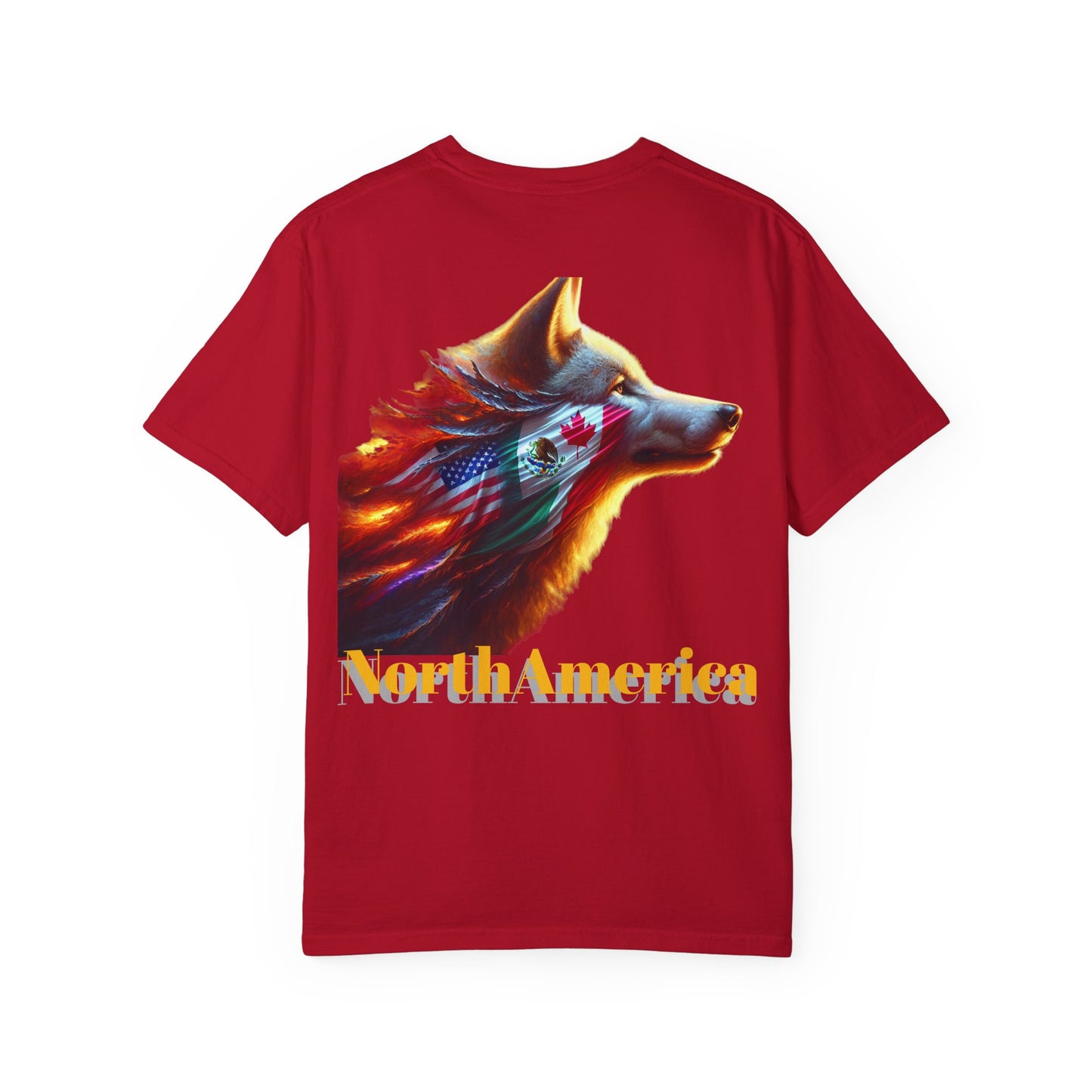 Wolf Graphic Unisex T-Shirt - Earth & North America Design. make NorthAmerica great again