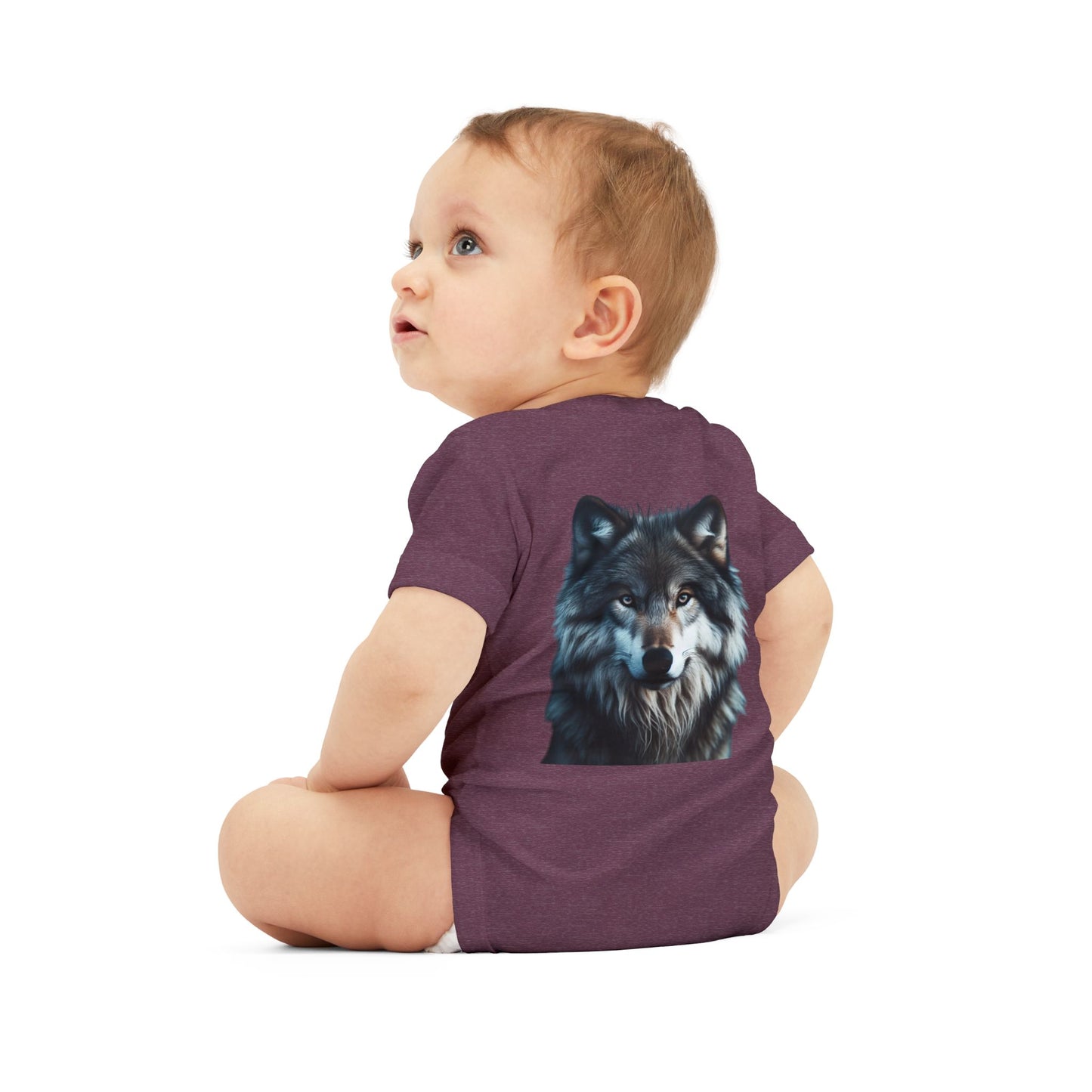 Be Badass Baby One Piece Bodysuit - Cool Corgi & Wolf Design