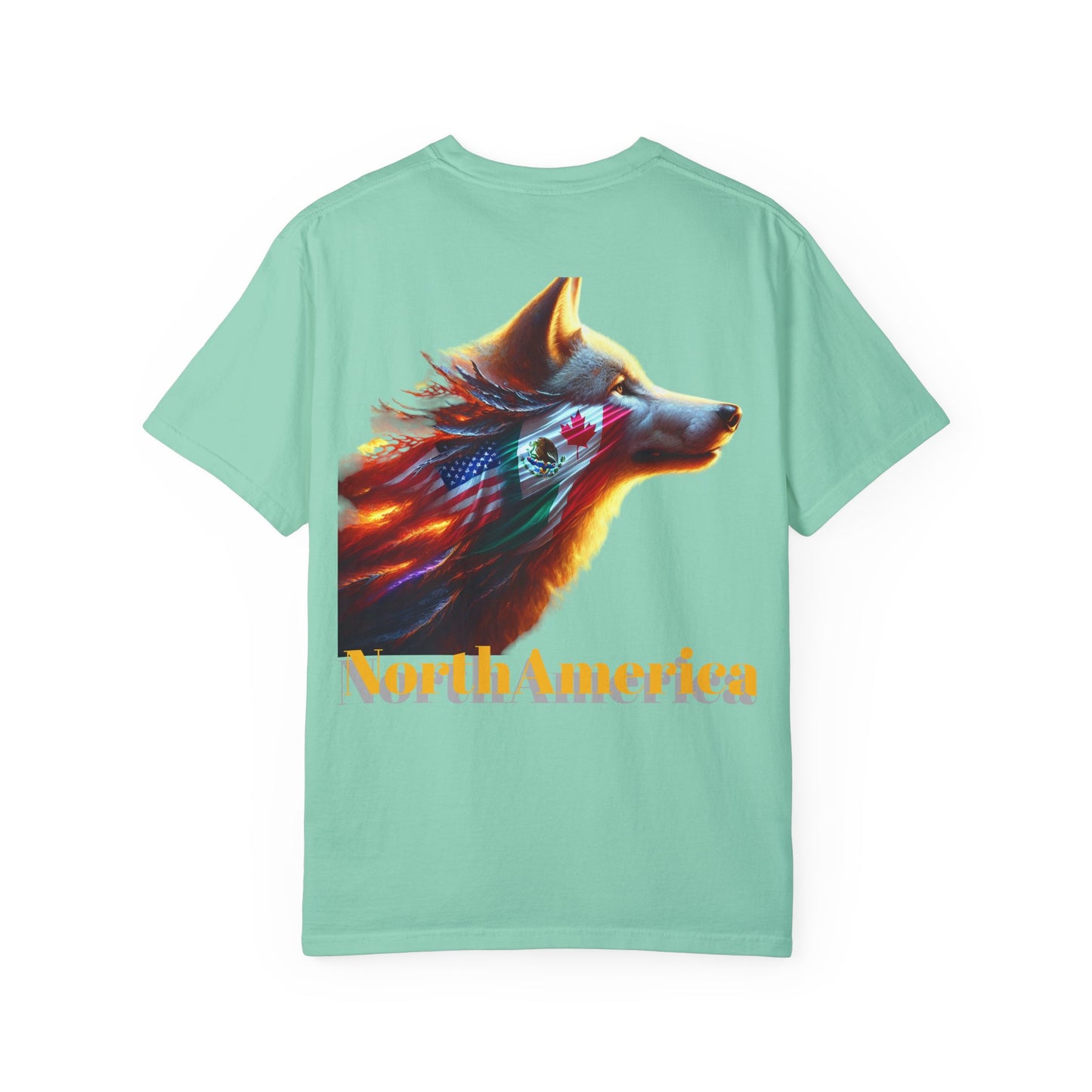 Wolf Graphic Unisex T-Shirt - Earth & North America Design. make NorthAmerica great again