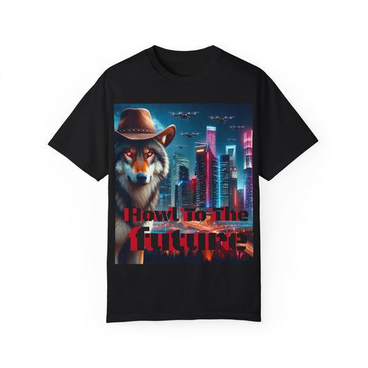 Wolf Cowboy T-shirt. howl to the future with wild passion