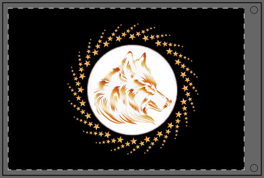 Flag - Double-Sided Wolf Spirit Flag for Freedom and Unity