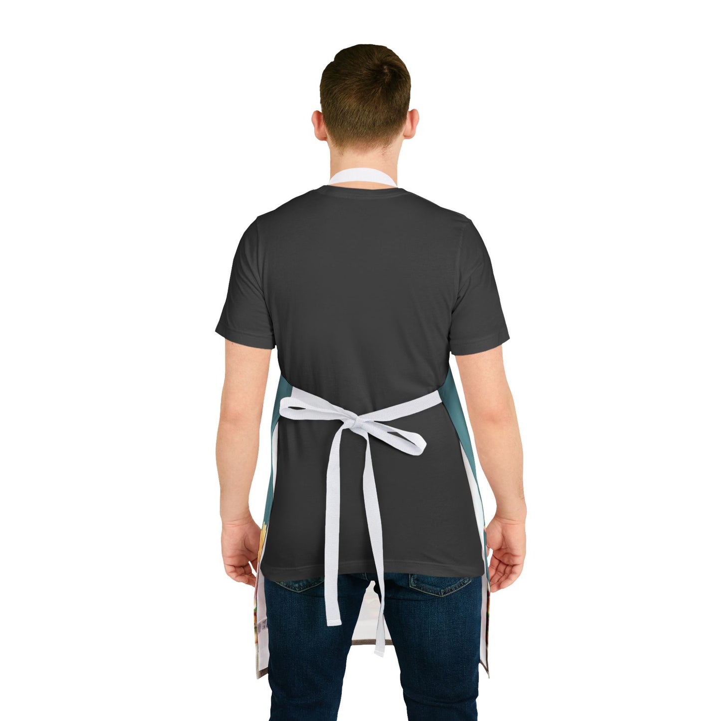 Whimsical Chef Apron with 5-Color Straps - Fun Cooking Gift for Home Chefs & Food Lovers.. feast like a wolf